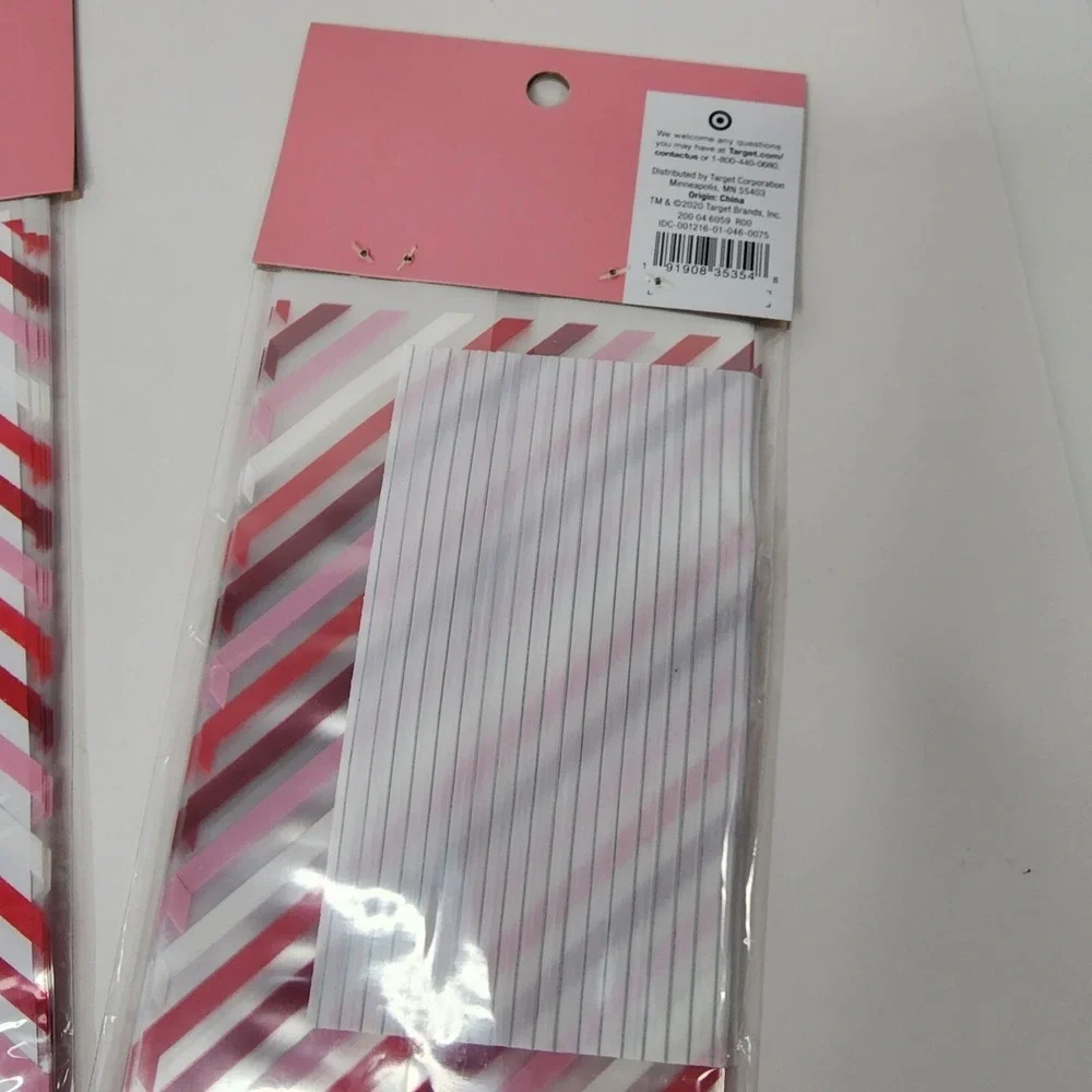 Valentine's Day Treat Bags Stripped Party Target Cello Spritz Wrap Gift 80 count